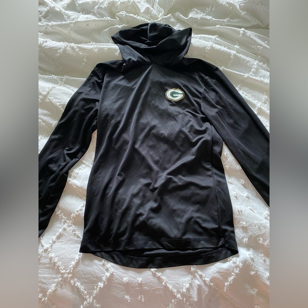 Black Green Bay Packer Waffle Hoodie